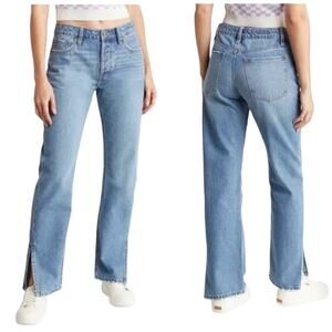 VIGOSS High Waisted Split Hem Straight Ace Jeans Medium Wash Size 30